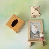 Organizador de escritorio de bambú cuadrado ecológico para oficina creativa, estante para pañuelos, servilletero, caja de almacenamiento - details 3