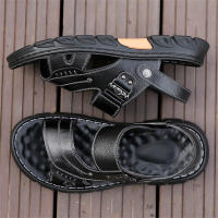 Zapatillas de hombre nuevas de verano con suela suave para papás de mediana edad y mayores, sandalias de playa de doble propósito para hombre - details 18