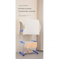 Colgador Vertical con ruedas, Percha de tres capas, Percha plegable, Percha extraíble - details 5