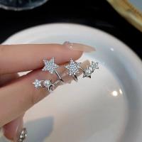Pendientes de Plata 925 con Perlas y Estrellas - details 4