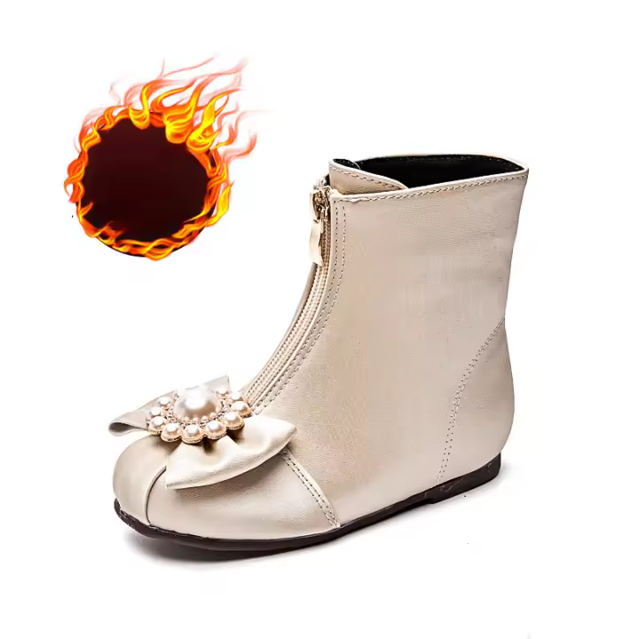 Nuevo terciopelo dos zapatos de algodón botas de bebé para niños vestido niña princesa botas - 1