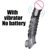 Leten Anillo de manga vibratoria Juguete sexual Cubierta extensora para parejas Eyaculación prolongada Productos eróticos para hombres adultos 18+ - details 8