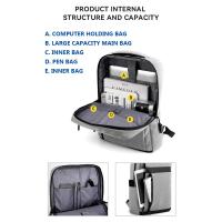 Mochila De Negocios Para Portátil Con Gran Capacidad Multifuncional USB Cargador Impermeable Para Hombres Mochila Casual Con Espalda De Película - details 2