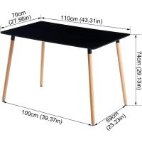 Juego de Mesa de Comedor y Sillas, 1 Mesa Redonda de 80 cm + 4 Sillas Blancas, de Diseño Nórdico - details 61