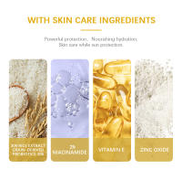 Lakerain SPF50 + arroz + probióticos protector solar protección de la piel maquillaje refrescante crema de protección solar resistencia UV protector solar Facial nuevo - details 3