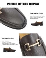 Nuevos negocios planos para personas perezosas, hombres casuales con hebilla de metal, zapatos de fiesta de otoño para hombres - details 8