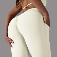 Leggings cruzados para mujer, pantalones de yoga con bolsillo, malla deportiva transpirable para correr y andar en bicicleta, leggings de entrenamiento de cintura alta - details 12