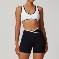 Sujetador deportivo con correa ancha para el hombro, sujetador de Yoga de una pieza resistente a los golpes, Top de Fitness al aire libre para mujer - details 3