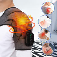 Masajeador de hombros con calefacción eléctrica, cinturón de soporte térmico para fisioterapia, vibración, artritis articular, alivio del dolor - details 0