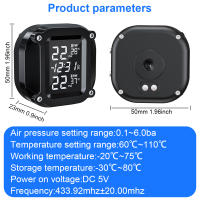 Monitor de presión de neumáticos para motocicleta, Detector de presión de neumáticos inalámbrico externo, pantalla Digital - details 21