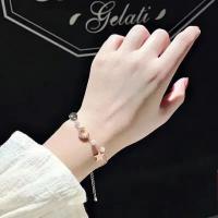 Pulsera de diseño de nicho para mujer, brazalete de perlas de luna y estrella, Simple, a la moda, de lujo - details 1