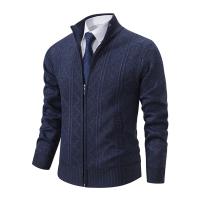 Chaqueta gruesa para hombre, cárdigan de punto con cuello levantado, cálido, para otoño e invierno - details 2