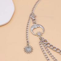 Cadena de Metal multicapa con forma de luna para mujer, cadena de cintura, cinturón para vestido, falda, cinturón con estrella de Luna, ropa dorada y plateada, 1 unidad - details 4