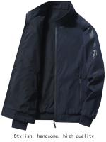 Chaqueta de Moda Casual para Hombres Cierre de Cremallera, Forro de Poliéster, A Prueba de Viento, Ligera para Deportes al Aire Libre Limpieza Seca - details 12