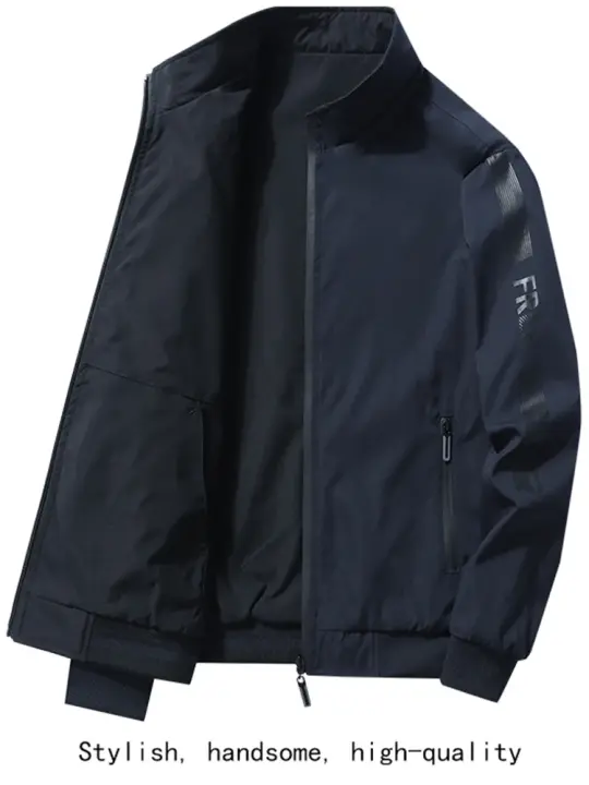 Chaqueta Bomber de Ciclismo para Hombres Moda Casual de Doble Cara A Prueba de Viento y Frío - 1