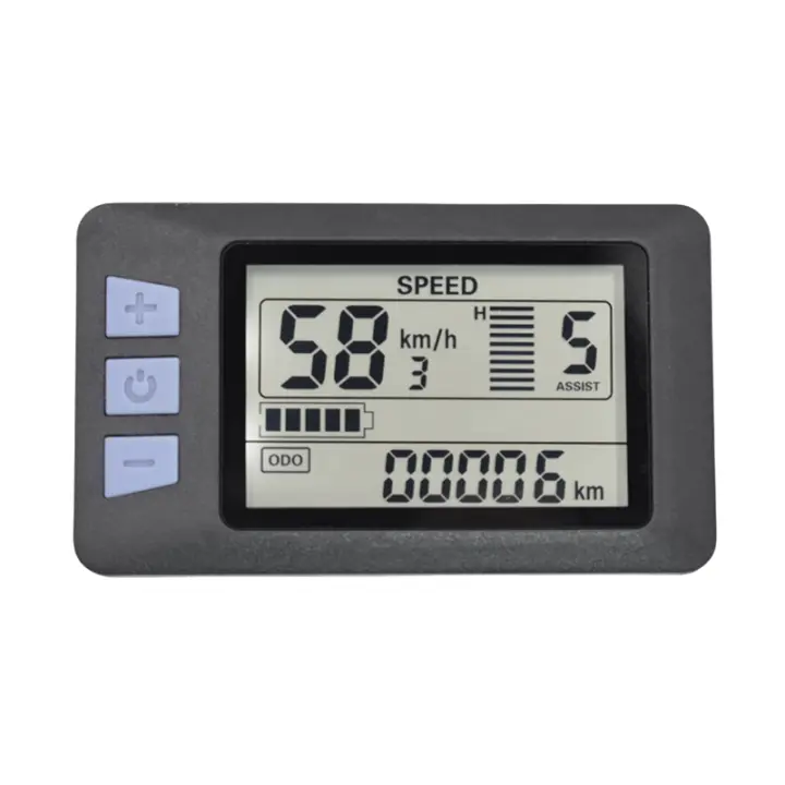 Panel de pantalla LCD P3H para patinete eléctrico, medidor de bicicleta eléctrica, 24V, 36V, 48V, 60V, 6 pines - 1