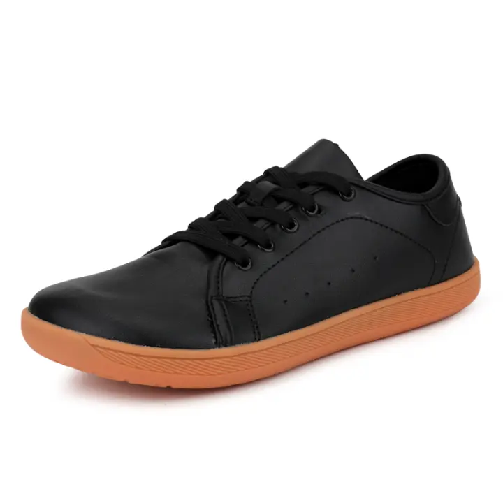 Zapatos minimalistas para hombre y mujer, zapatillas de cuero informales con punta ancha, zapatos ligeros para caminar, Unisex - 1