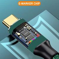 Línea de carga de un solo cabezal de 240w, carga rápida, ángulo de 90 grados, Cable de carga macho a macho, Cable USB C, Cable de datos - details 0