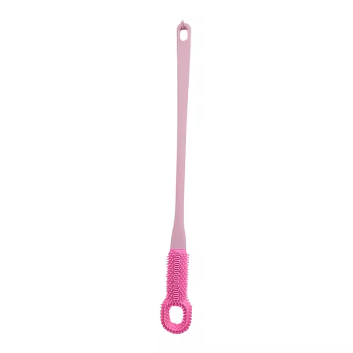 Cepillo de Baño de Silicona Suave Mango Largo Ideal para Uso Diario Tamaño 1.3cm/1.7cm - 1