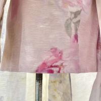 Vestidos largos sin espalda con hombros descubiertos y volantes de manga larga con estampado ral multicolor en stock 2025 Nuevo - details 6
