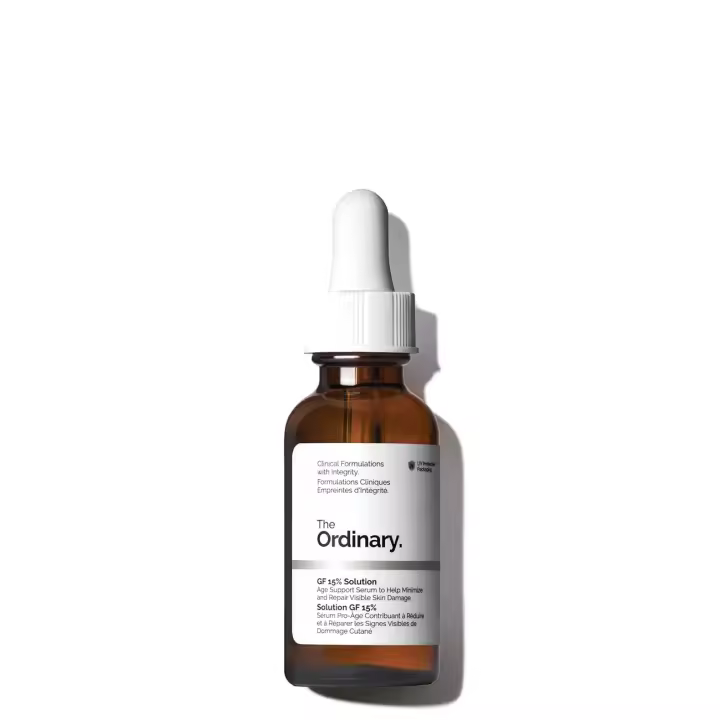The Ordinary GF 15% Solution, fórmula antienvejecimiento para reparación visible de arrugas y piel, 1 fl oz - 1