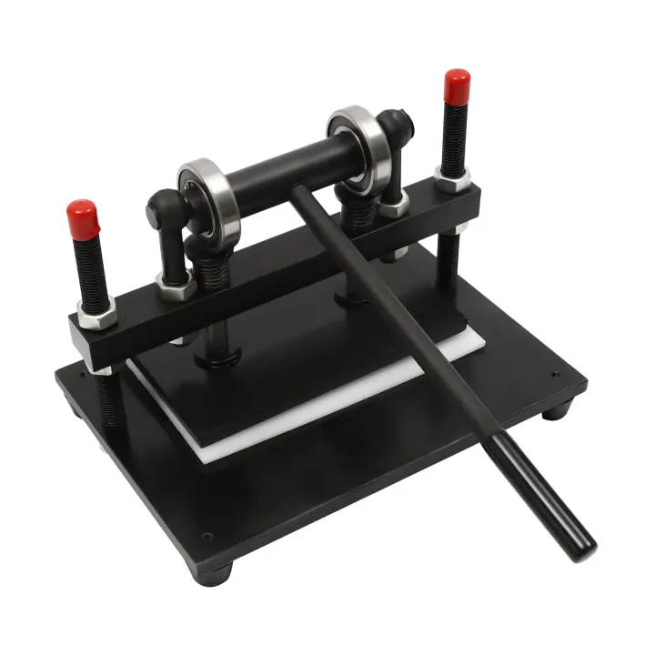 Troqueladora Manual de cuero de 360x270mm, prensa de placa de acero, máquina cortadora en relieve para cuero, telas, silicona, caucho, papel - 1