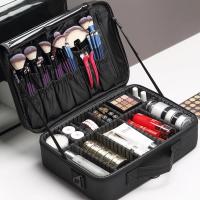 Bolsa de cosméticos portátil profesional para mujer, caja de almacenamiento de herramientas de maquillaje y arte de uñas de gran capacidad para artistas de maquillaje - details 0