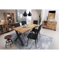 Mueble de Comedor Elegante Estilo Wind Madera Resistente Blanco/Cemento Longitud de 86x120x40cm - details 10