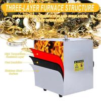900 ℃   Horno de fundición de joyería, horno de desgaste, 1500W, calefacción de 4 zonas, Control PID Digital para molde de yeso de cera, Metal, 15x15x20cm - details 7