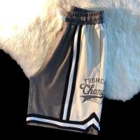 Vintage hiphop bordado baloncesto hombres pantalones cortos casuales tendencia americana calle alta pareja estilo universitario pantalones deportivos 202 - details 2