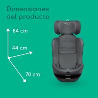 Silla Coche 360, 0-12 años, 40-150 cm, Silla Coche, Instalación Pata Apoyo, Giro 360, 8 Posiciones Reclinación, 12 Posiciones Reposacabezas, Full Black - details 17