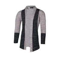Cárdigan para hombre, suéter multifuncional de estilo coreano de punto de color contrastante con retales, nuevo - details 9