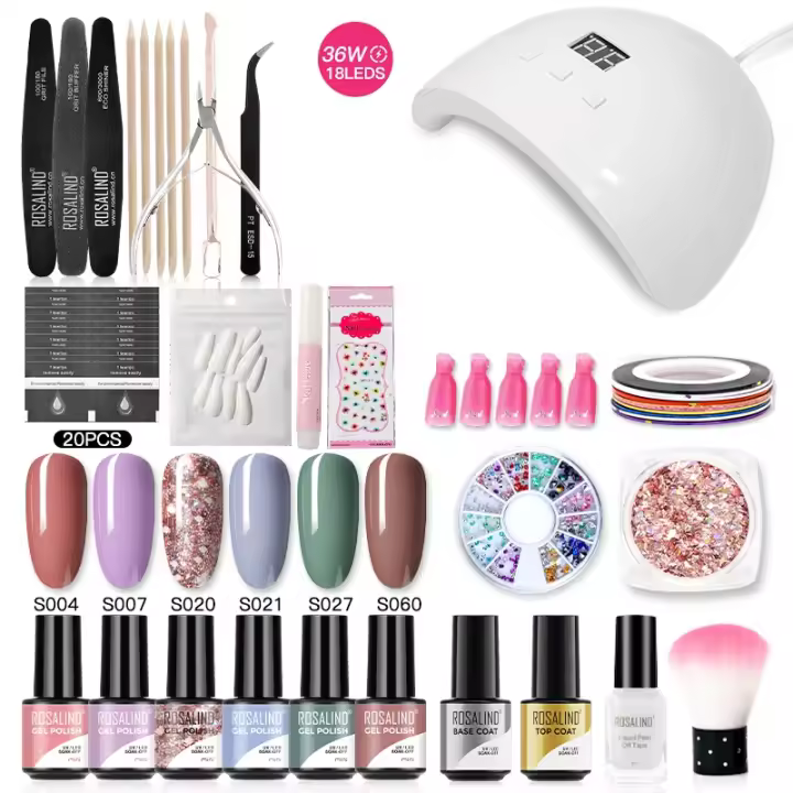 ROSALIND-Conjunto de esmaltes en Gel para uñas, herramientas de manicura, conjunto completo, para Semi permanente, necesita UV LED - 1