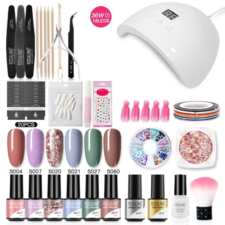 ROSALIND-Conjunto de esmaltes en Gel para uñas, herramientas de manicura, conjunto completo, para Semi permanente, necesita UV LED - 1