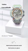 SHUNWAY Nuevo reloj despertador electrónico con luz nocturna deportiva de color gelatina ins reloj multifuncional - details 1