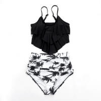 Nuevo traje de baño de dos piezas de cintura alta con bikini dividido conservador con borde de volantes - details 26
