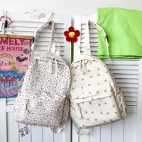 Mochila Escolar Coreana Blanca y Floral para Niñas Adolescentes Bolsa De Libros De Marca - details 20