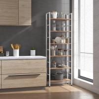 Estantería de 6 Niveles Alta Almacenamiento en Salón y Estudio Estantería de Madera y Metal - details 4