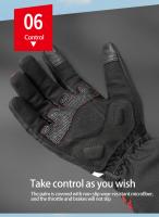 Guantes de Motocicleta para Invierno Cálidos, A Prueba de Viento, Pantalla Táctil, Antideslizantes, Talla M-XXL - details 8