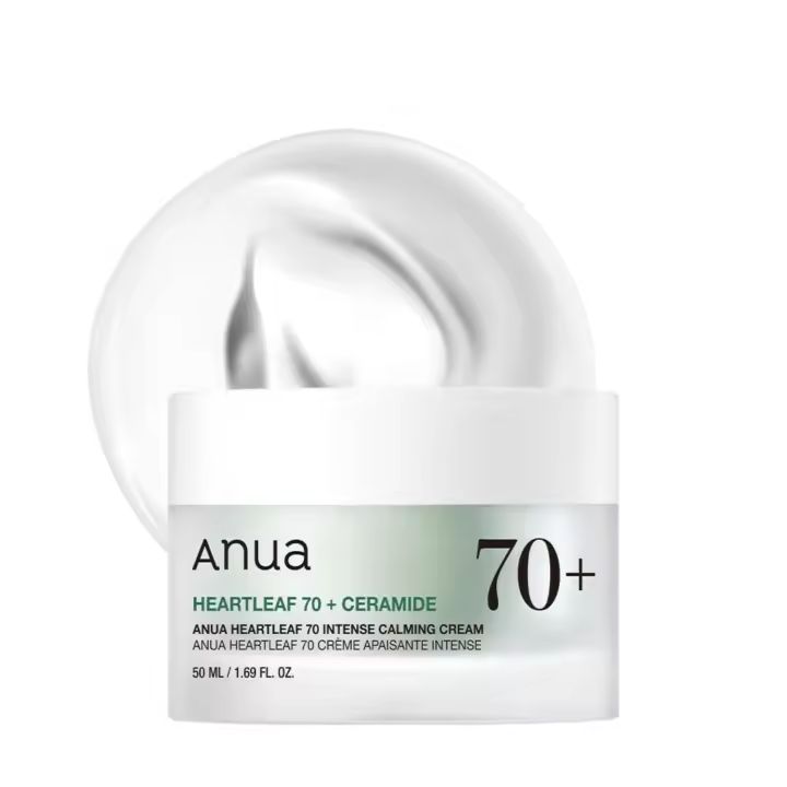 ANUA Heartleaf 70 Crema calmante intensa con ceramida, pantenol, extracto de Heartleaf, cuidado de la piel coreano - (50 ml /1,69 Fl. Oz) - 1
