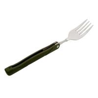 Juego de cubiertos plegables, bolsa verde militar, cuchillo tenedor, bolsa de supervivencia para acampar, cubiertos para exteriores, villa portátil de acero inoxidable - details 3