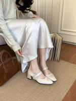 Temperamento francés diamantes de imitación tacón grueso tacones altos zapatos individuales nueva brisa de noche con falda zapatos Mary Jane - details 12