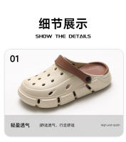 QYCKABY-Zapatillas de exterior para hombre y mujer, zuecos cómodos de suela suave, diseño informal, sandalias de jardín, 2024 - details 8