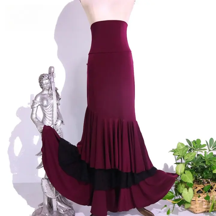 Vestido de baile flamenco alto vestido de mujer - 1
