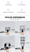 Lámpara de mesa de madera Retro, Base de soporte de lámpara de escritorio Vintage con enchufe europeo, E27, 110V, 220V, decoración de interior - details 1