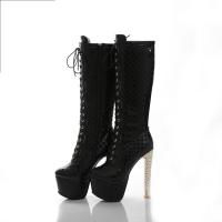 Botas largas de moda para mujer, con tiras cruzadas, tacones altos, tacones delgados, botas de moda para mujer, otoño e invierno, 2025 - details 6