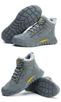 Zapatos de Trabajo para Hombres de Acero Punta Alta Anti-Estrezado Anti-Perforación de Alta Calidad - details 3