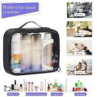 Almacenamiento de artículos de tocador de viaje transparente grande impermeable conveniente utilidad portátil hombres mujeres bolsa de cosméticos accesorio - details 5