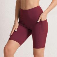 Pantalones de Yoga sin Costuras CHRLEISURE Shorts de Ciclismo Elásticos con 3 Bolsillos para Mujeres Leggings de Color Sólido - details 11