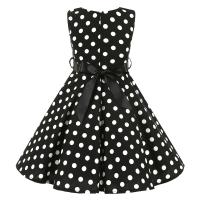 Vestido retro para niña, vestido vintage de princesa de verano sin mangas con lunares de algodón ligero y romántico floral de los años 50 para fiesta y boda Daliy - details 21